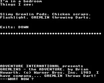 Gremlins - The Adventure (1983)(Adventure International) screen shot game playing